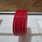 लाल प्लेन काँच की डबी