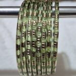 धानी कलर मे पक्की चुडी