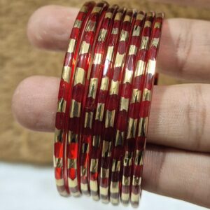 लाल कलर मे पक्की चुडी