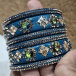 फिरोजी कलर में कडा-चुडी